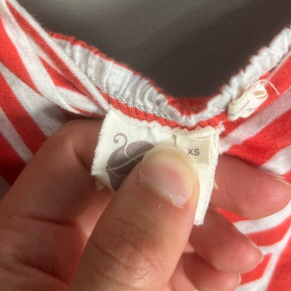 Anthropologie LILKA Dress Sz XS Red White Maxi Stripe Summer Cocktail Festive - Picture 8 of 16